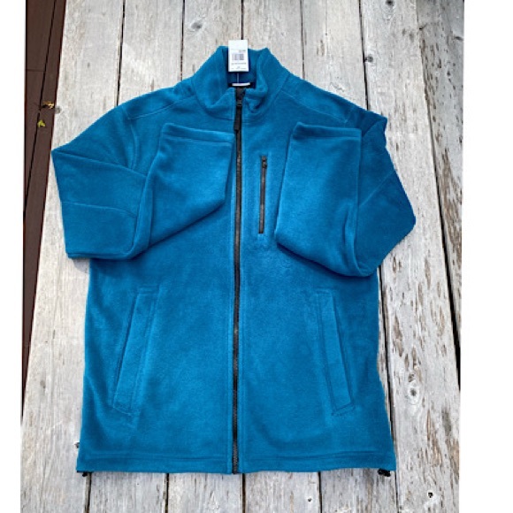NWT Timberland turquoise fleece jacket, zip, M - Picture 1 of 5